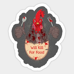 Hungry Chicken Sticker